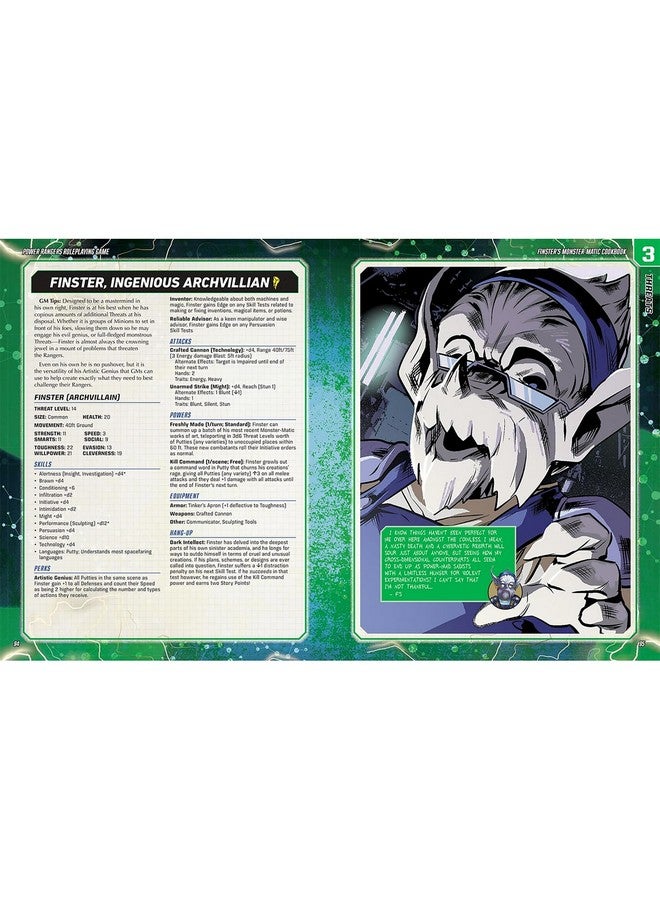 Renegade Game Studios Renegade Game Studios: Power Rangers RPG Finster’s Monster-Matic Cookbook Sourcebook - Hardcover Book, Roleplaying Game, Create 100+ Threats, Ages 14+  - Image 5