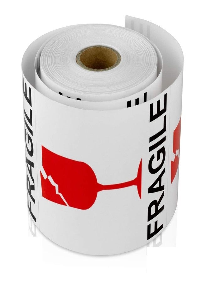 FirstTry Fragile with Broken Glass Stickers I Rectangular Strong Adhesive Labels I for Shipping Moving Safe Handling Label Warning Caution Sticker I Red, White I 3X4 Inch - Pack of 200 - Image 1