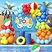 SNLN 129Pcs Pool Party Decorations Birthday Supplies Outdoor Pool Summer Theme Balloon Garland Arch Kit Backdrop Beach Ball Tropical Luau Hawaii Holiday Swimming Outdoor Pool Decor Party Supplies - Image 3