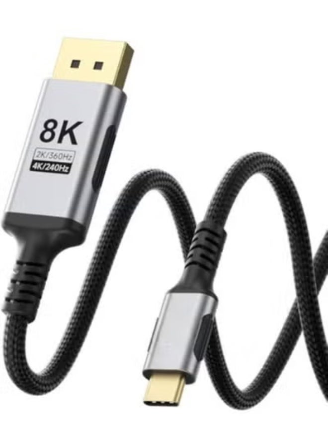USB-C to DisplayPort 1.4 Cable – Lightweight & High-Speed 8K@60Hz Video Output – Durable & Easy-to-Use for Daily Use - Image 1