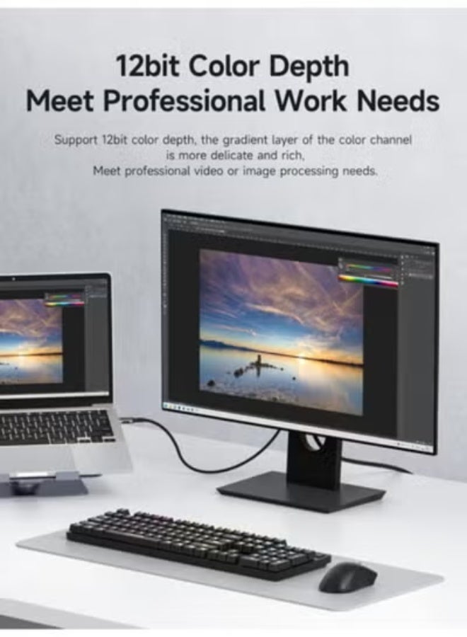 USB-C to DisplayPort 1.4 Cable – Lightweight & High-Speed 8K@60Hz Video Output – Durable & Easy-to-Use for Daily Use - Image 4