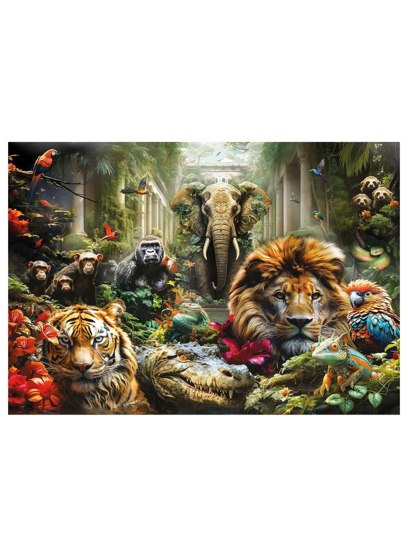 Anna 1000-Piece Jungle Animal Mystery Puzzle - Fun and Challenging Brain Teaser - Image 1