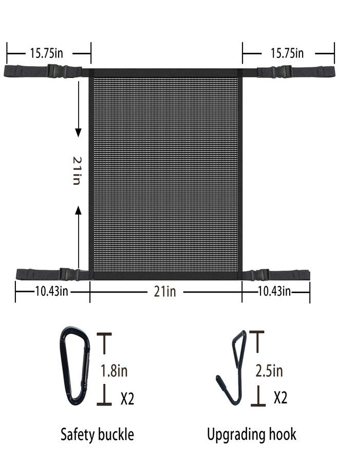 GoldOuya Car Dog Net Barrier, 21 x 21 in Adjustable Mesh Obstacle Car Dog Barrier Net Car Back Seat Pet Fence Car Pet Isolation Protective Network, Easy to Install and Clean - Image 4