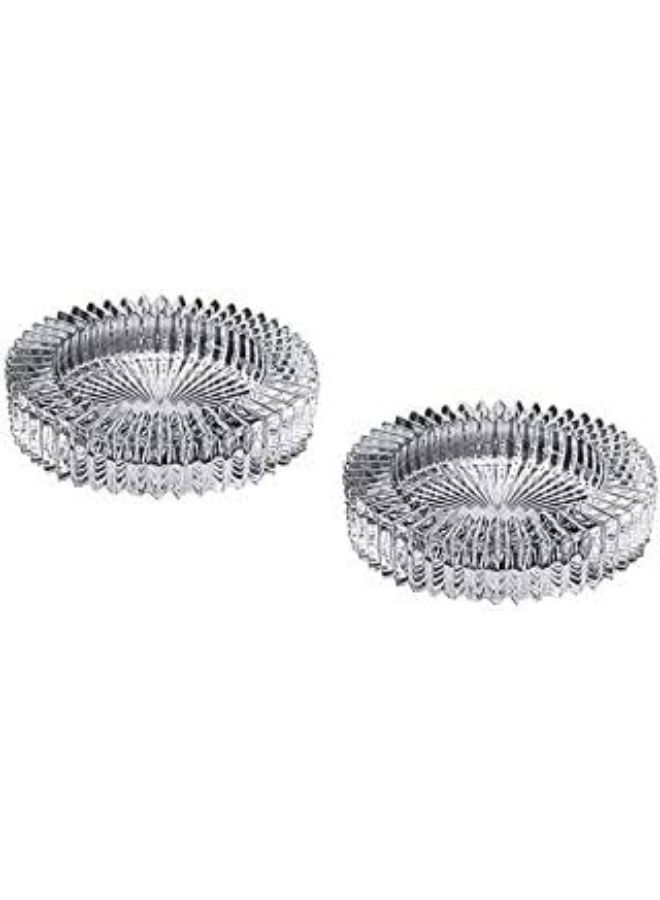 Glass Ashtrays Set Of 2 Pieces - Image 1