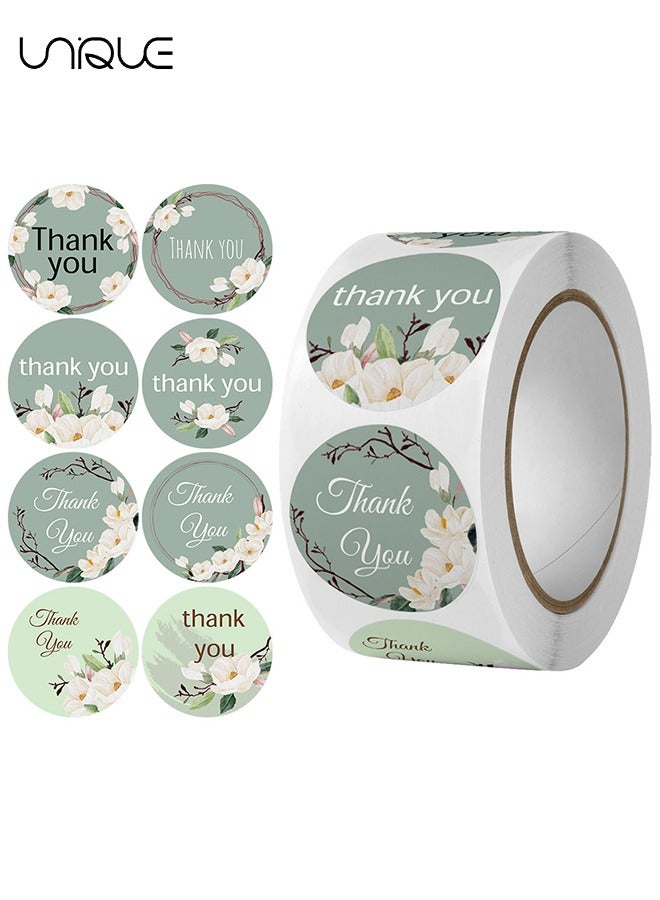 يونيك 500 قطعة ملصقات شكرا لك - ملصقات شكرا لك مستديرة ملصقات شكرا - ملصق ختم مغلف للوازم الديكور لتغليف المتجر - 1 بوصة - Image 1