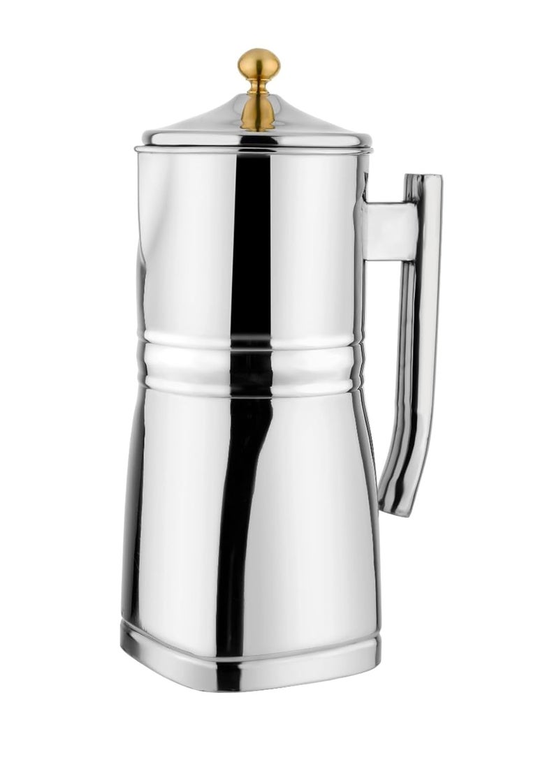Prabha Stainless Steel Flora Water Jug - 1800ml Plain Design for Home & Kitchen Elegance - Image 1