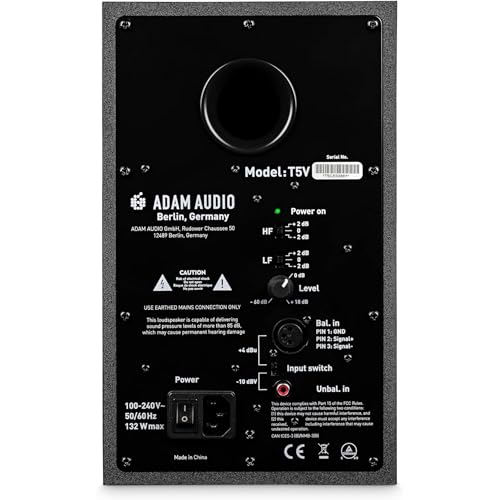 ADAM Audio T5V Studio Monitor for recording, mixing and mastering, Studio Quality Sound (Single) - Image 3