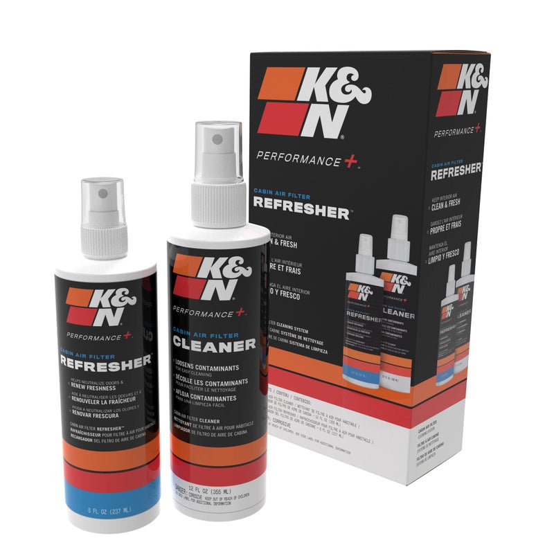K&N KN Cabin Filter Cleaning Kit Spray Bottle Filter Cleaner and Refresher Kit Restores Cabin Air Filter Performance Service Kit996000 - Image 2