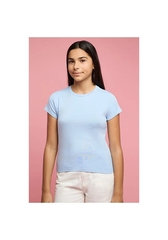 R&b Solid T-Shirt with Crew Neck and Short Sleeves