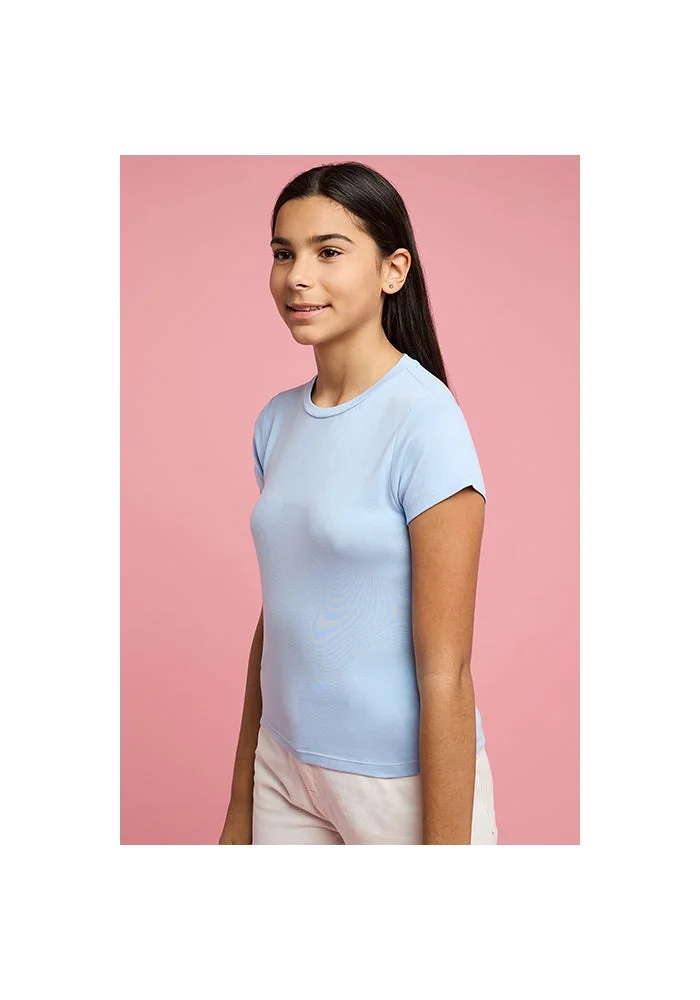 R&b Solid T-Shirt with Crew Neck and Short Sleeves