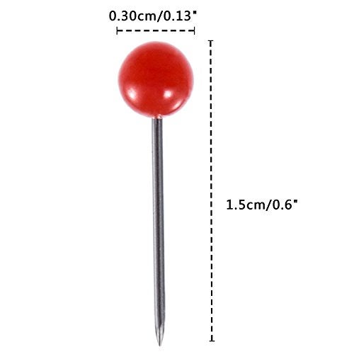 Outus Map Pins – Plastic Head with Steel Point, 1/8 Inches, Pack of 500 - Image 4