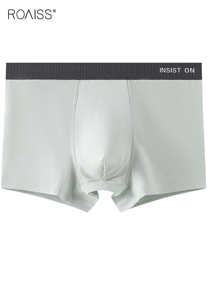 roaiss 3 PCS Antibacterial Boxer Shorts Men Underwear Men's Pure Cotton Breathable Non-marking Boxer Briefs Comfortable Skin-Friendly Not Stuffy - Image 4