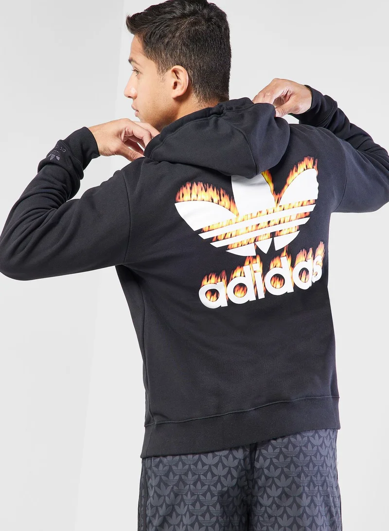 adidas Originals Graphics Fire Trefoil Hoodie