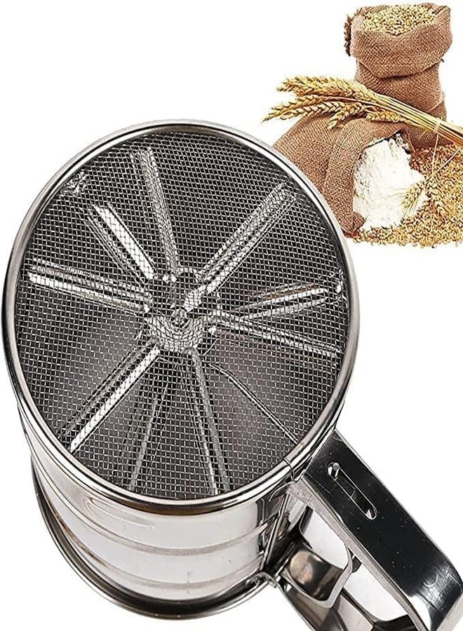 J.V Enterprise Bridger Stainless Steel Mesh Flour Sifter & Baking Icing Sugar Shaker - Multi-Color Cup Shaped Sieve Tool (Pack of 1) - Image 3
