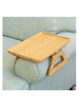 Bamboo Trayble Couch Arm Table, Clip On Tray Sofa Table for Couches. Sofa Arm Tray for TV Dinners, Remotes, Drinks, Snacks and Small Spaces - 13.75 x 9.5inch - pzsku/ZE7C7842C8A55656EC6C1Z/45/_/1688522113/546da087-c532-483b-a092-c3045d272f88