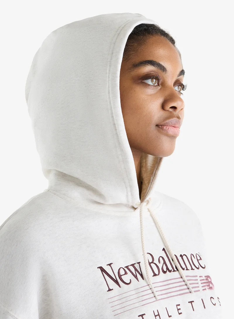 New Balance LINEN HEATHER (LIT) Trackside French Terry Hoodie for Women | Best Price UAE