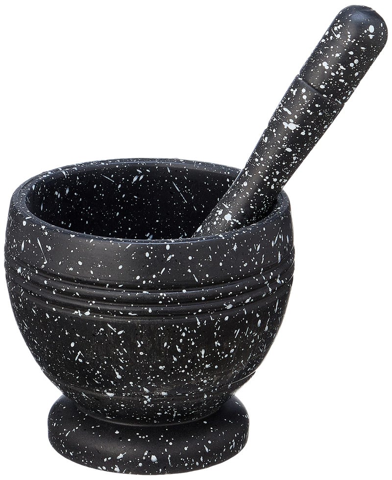 Falmer Small Granite Mortar Set, Black and White