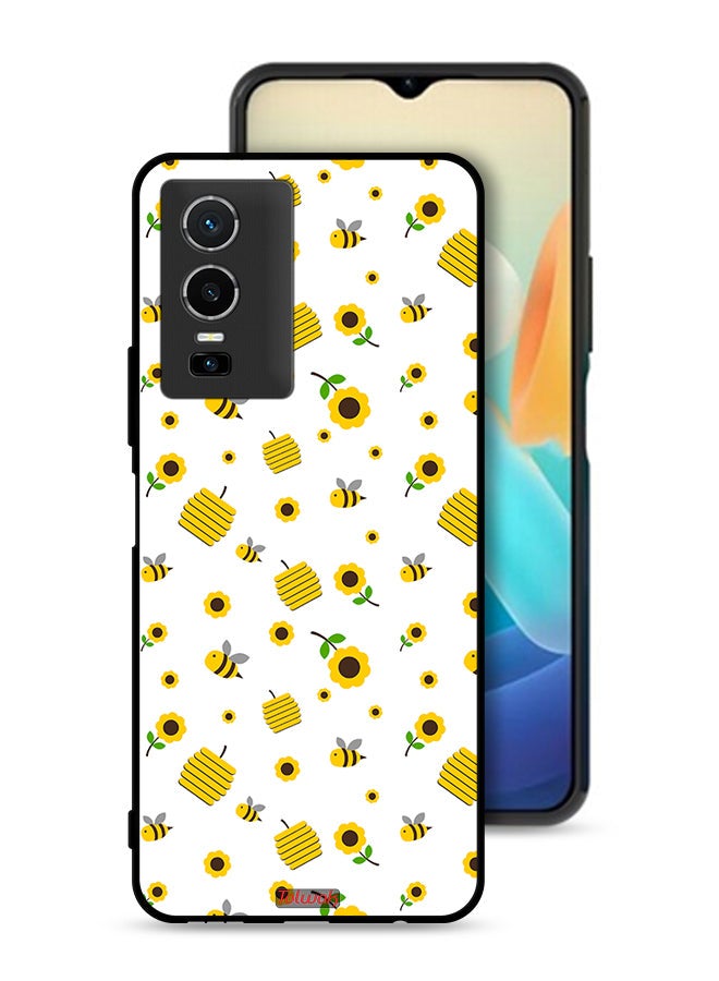 Tolwak Vivo Y76 5G Protective Case Cover Sunflowers And Bees - Image 1
