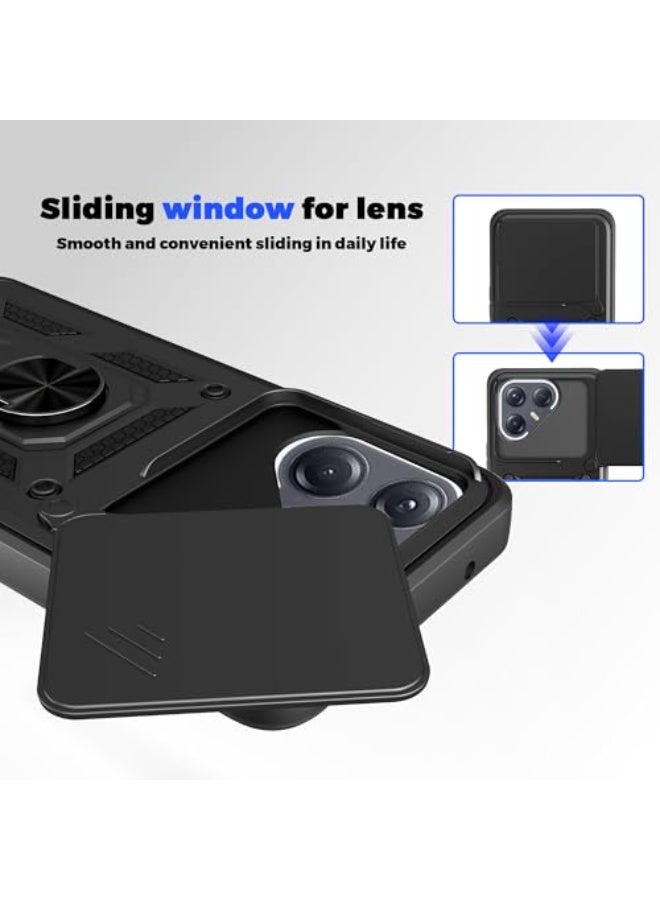 عام غطاء متوافق مع تكنو بوفا 7 أولترا 5G، مزود بغطاء منزلق لحماية عدسة الكاميرا، متوافق مع هاتف تكنو بوفا 7 أولترا 5G طراز LJ9. - Image 3