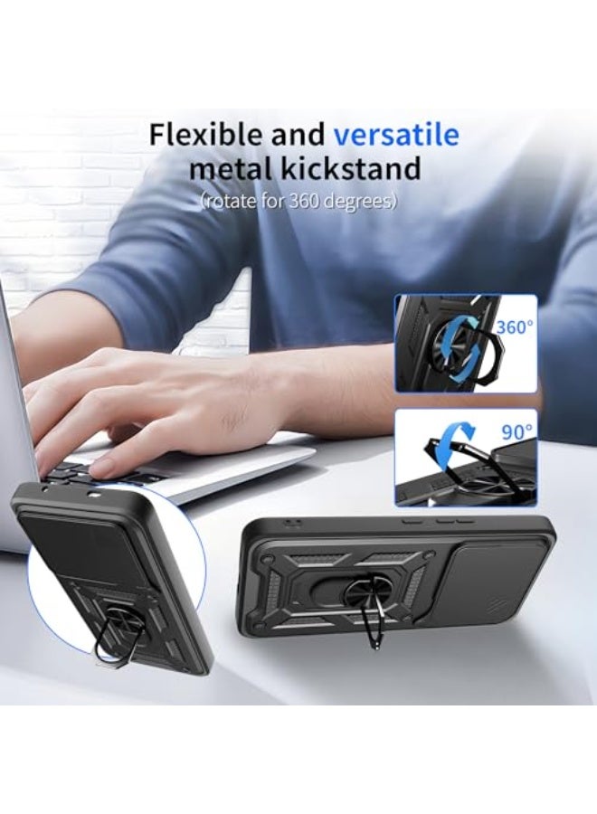 عام غطاء متوافق مع تكنو بوفا 7 أولترا 5G، مزود بغطاء منزلق لحماية عدسة الكاميرا، متوافق مع هاتف تكنو بوفا 7 أولترا 5G طراز LJ9. - Image 5