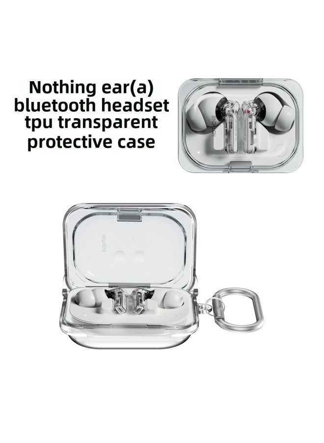 Suitable For Nothing Ear(A) Bluetooth Headset TPU Protective Case Transparent Hard Case Anti-fall And Dust-proof Case Storage-Color:Transparent-Model:D53 - Image 2