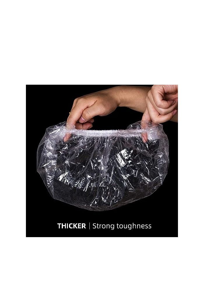 ORiTi 100Pcs Shower Cap Disposable Larer Cap for Women and Men Women Spa Travel Home Use Hotel and Hair Salon Portable Travel Shower Cap - Image 3