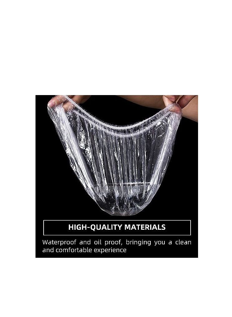 ORiTi 100Pcs Shower Cap Disposable Larer Cap for Women and Men Women Spa Travel Home Use Hotel and Hair Salon Portable Travel Shower Cap - Image 2