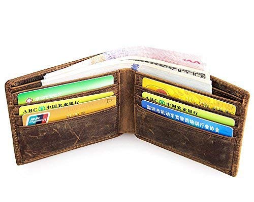 HRS Crocodiile Wallets for Men- Ultra Slim Genuine Leather Mens Bifold Wallet Vintage Personal with Alligator Embossed - Image 5