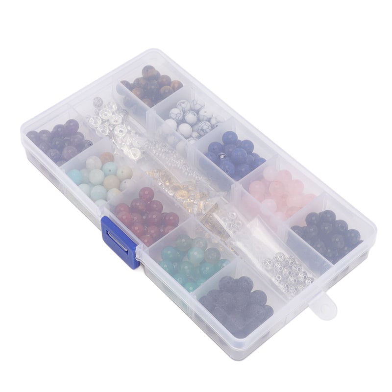 240pcs Lava Rock Stone Beads Kit 10 Styles Multicolors 8mm Diameter for DIY Bracelet Jewelry Making - Image 3