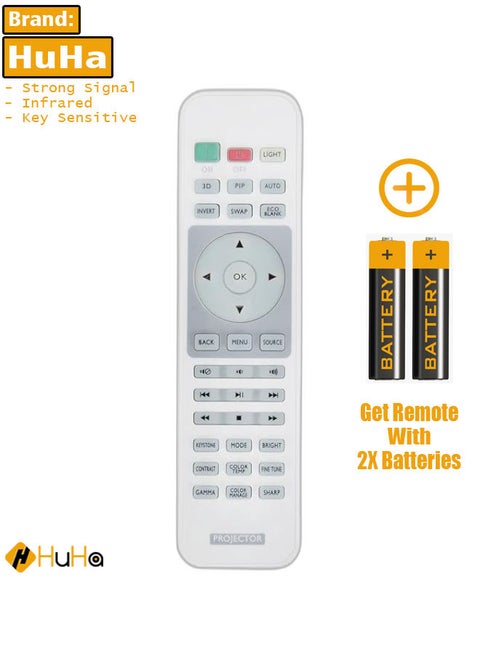 Universal Projector Remote Control Compatible with All BenQ Digital Projector, Home Cinema,Series Projectors With Soft Keypads Well responsive to every key press