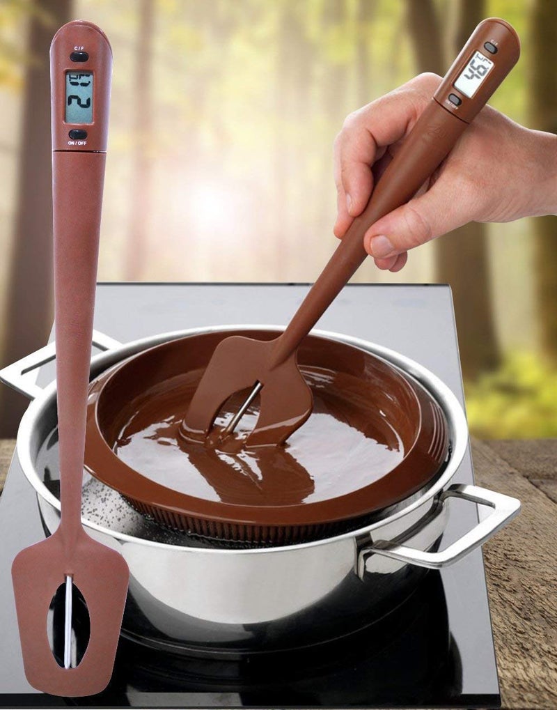 LightBeam HUOZHI Digital LCD Candy Spatula Thermometer, Instant Read Meat & Candy Thermometer Temperature Reader & Stirrer in One BPA Free Food Grade Silicone - Image 2