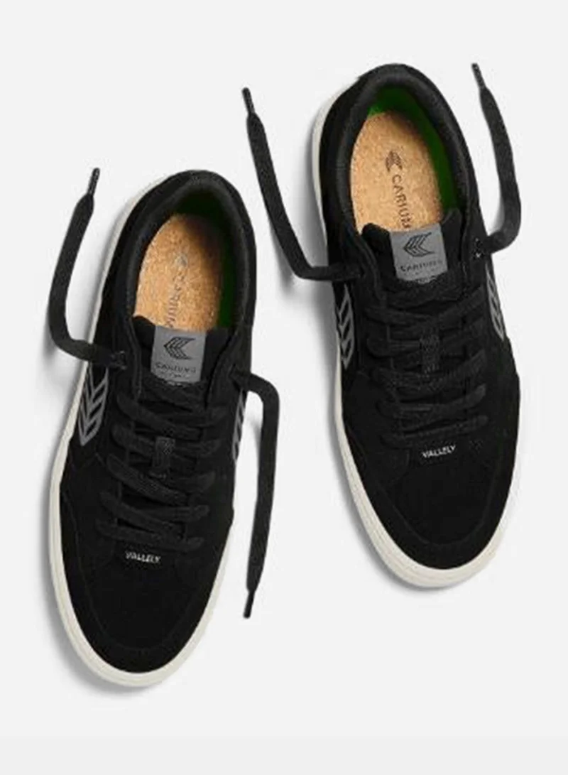 Cariuma  VALLELY Black Suede Steel Grey Logo Sneaker  | Best Price UAE