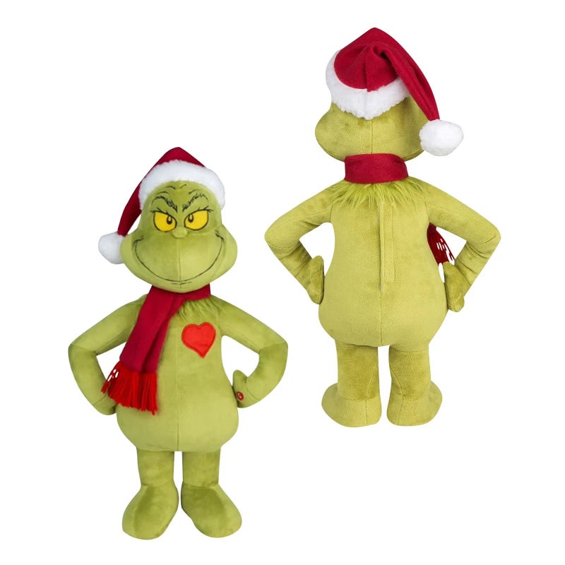 Y&D 25cm Grinch Plush Toy – Christmas Green Stuffed Animal Toy, Soft Max the Dog Doll for Kids, Festive Holiday Gift for Children - Image 4