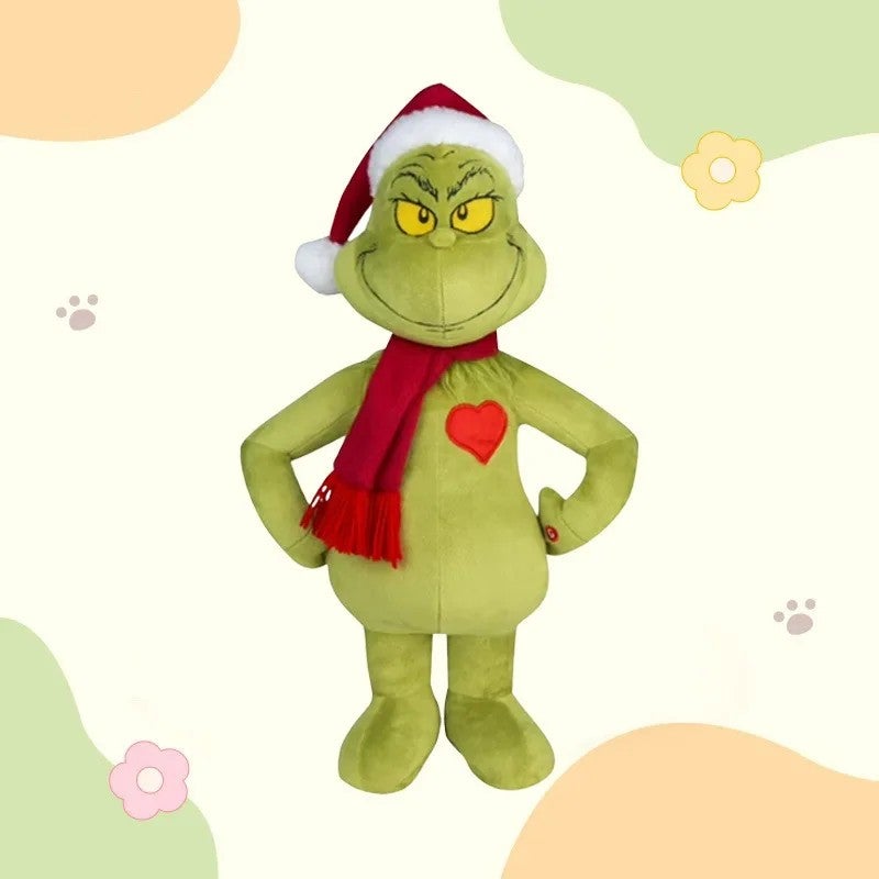 Y&D 25cm Grinch Plush Toy – Christmas Green Stuffed Animal Toy, Soft Max the Dog Doll for Kids, Festive Holiday Gift for Children - Image 3