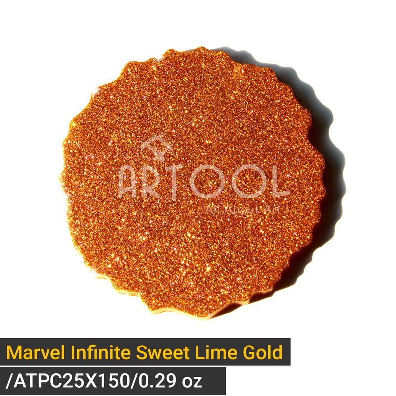 ARTOOL Mica Powder for Epoxy Resin Pigment Art Marvel Infinite Sweet Lime Gold Non Toxic Multipurpose Use In Making Candles, Painting, Art and Craft Projects 9 gm (PP25) - Image 2