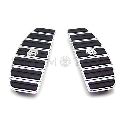 XKH-MOTO XKH- Motorcycle Chrome Skull Zombie Rider Footboard Insert Kit- Traditional D Shape Compatible with TOURING FLHT FLT FLTR FLHR FLHS SOFTAIL FLSTC FLSTN FLSTF FLSTS [B01AVGXAFE] - Image 2