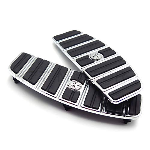 XKH-MOTO XKH- Motorcycle Chrome Skull Zombie Rider Footboard Insert Kit- Traditional D Shape Compatible with TOURING FLHT FLT FLTR FLHR FLHS SOFTAIL FLSTC FLSTN FLSTF FLSTS [B01AVGXAFE] - Image 4