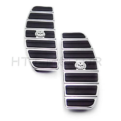 XKH-MOTO XKH- Motorcycle Chrome Skull Zombie Rider Footboard Insert Kit- Traditional D Shape Compatible with TOURING FLHT FLT FLTR FLHR FLHS SOFTAIL FLSTC FLSTN FLSTF FLSTS [B01AVGXAFE] - Image 5