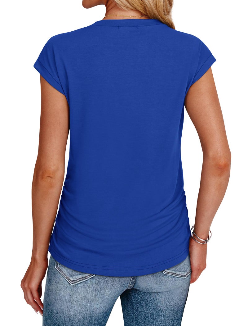 SAMPEEL Womens Clothes Summer 2026 Business Casual Tops Trendy Teacher Shirts Office Work Royal Blue M - Image 5
