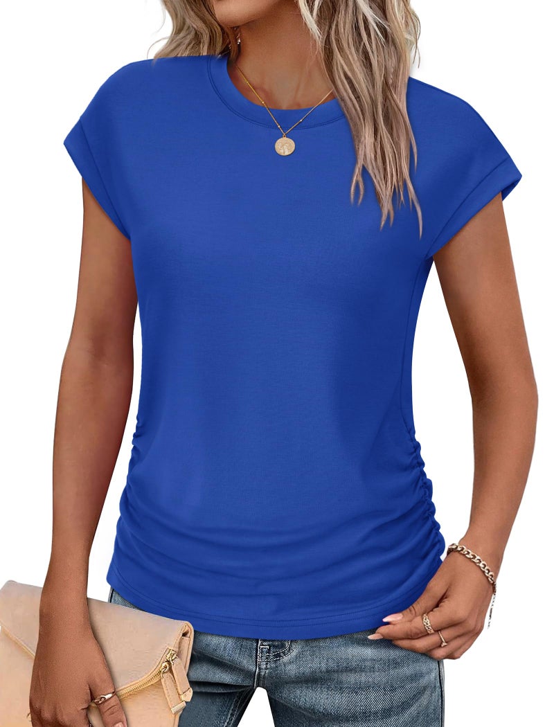 SAMPEEL Womens Clothes Summer 2026 Business Casual Tops Trendy Teacher Shirts Office Work Royal Blue M - Image 1