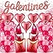 Miniinflat 108 Pcs Galentines Day Decorations Set Latex and Confetti Galentines Balloon Arch Foil Heart and Lipstick Balloons for Valentines Day Supplies - Image 2