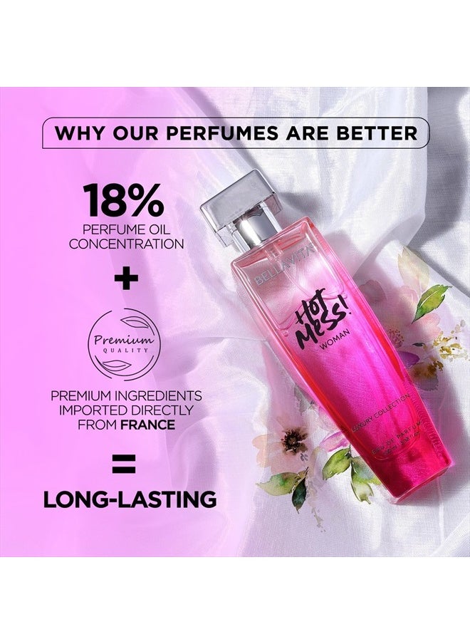 Bella Vita Luxury - Hot Mess Eau de Parfum (3.4 fl.oz.) - Refreshing perfume for women. Notes include lemon, orange, Freesia, patchouli, and musk. Family: Citrus, Oud, and Woody. Vegan & Cruelty-Free - Image 1