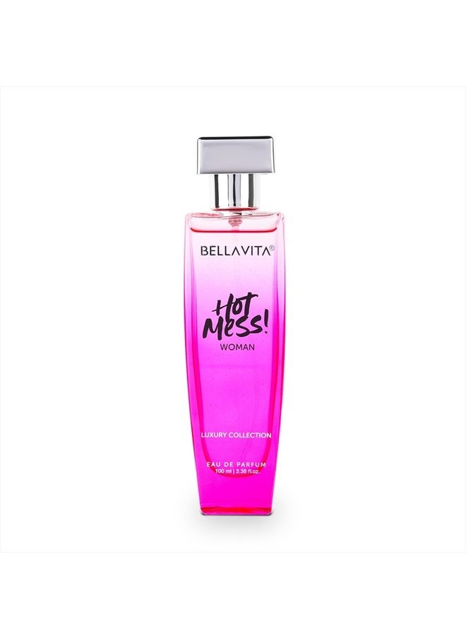 Bella Vita Luxury - Hot Mess Eau de Parfum (3.4 fl.oz.) - Refreshing perfume for women. Notes include lemon, orange, Freesia, patchouli, and musk. Family: Citrus, Oud, and Woody. Vegan & Cruelty-Free - Image 1