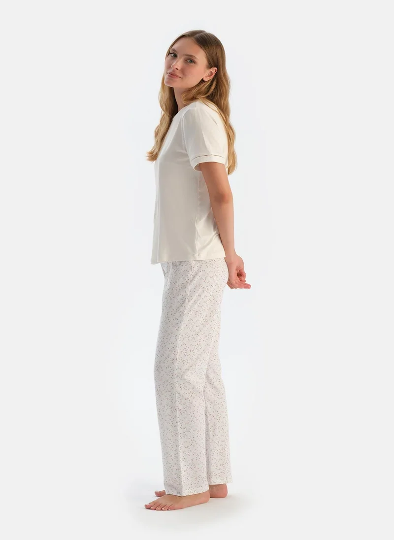 dagi 2 Pack Floral Print Trousers Supreme Mid Rise Sleepwear