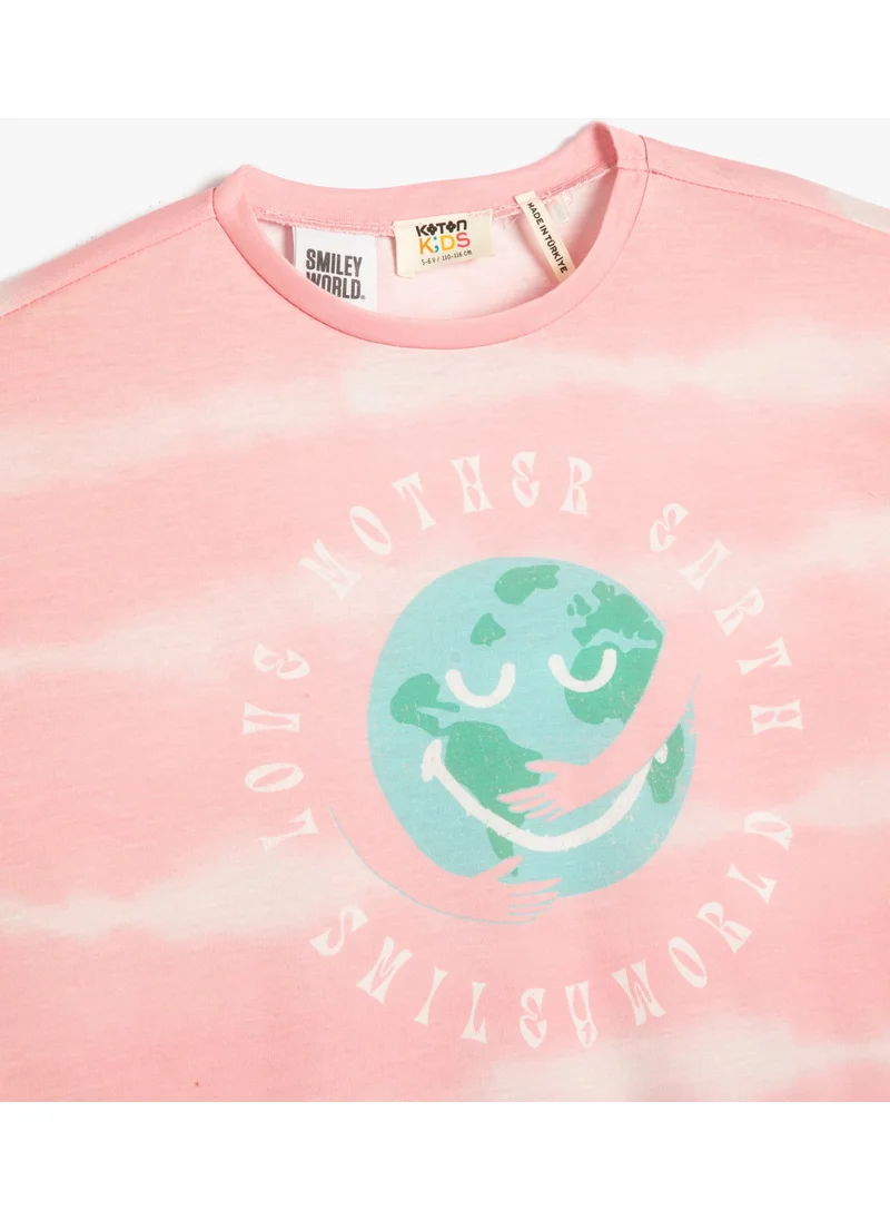 كوتون SmileyWorld® T-Shirt Licensed Short Sleeve Batik Patterned Cotton