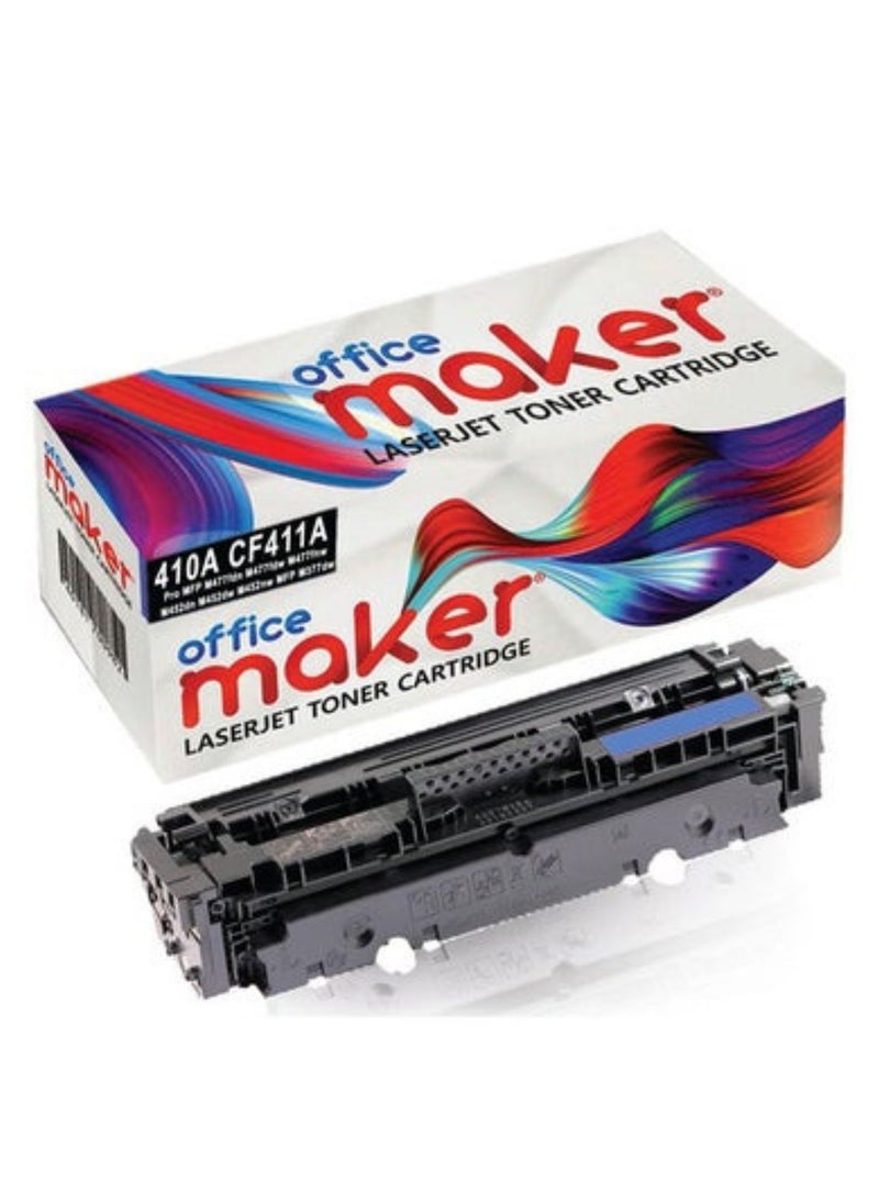 Office Maker 410A CF411A Laserjet Toner Cartridge for Printer cyan  - Image 2