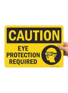 SmartSign "Caution Eye Protection Required" Sign ; 10" X 14" Plastic  - Image 1