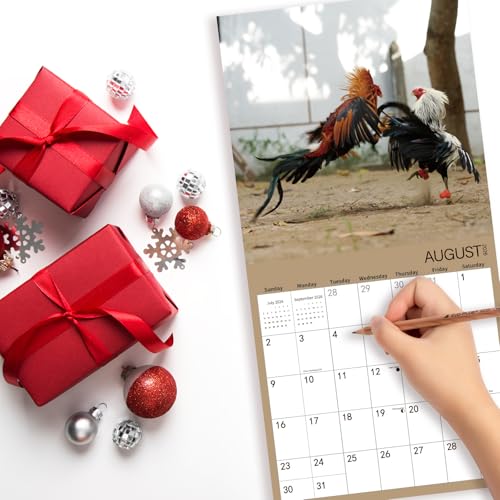 BLYYIEER 2026 Wall Calendar,Calendar 2026,Rooster Monthly Wall Calendar, 12" x 24" Open,Family Planner Calendar, Home & Office Organizer,Hangable - Image 5
