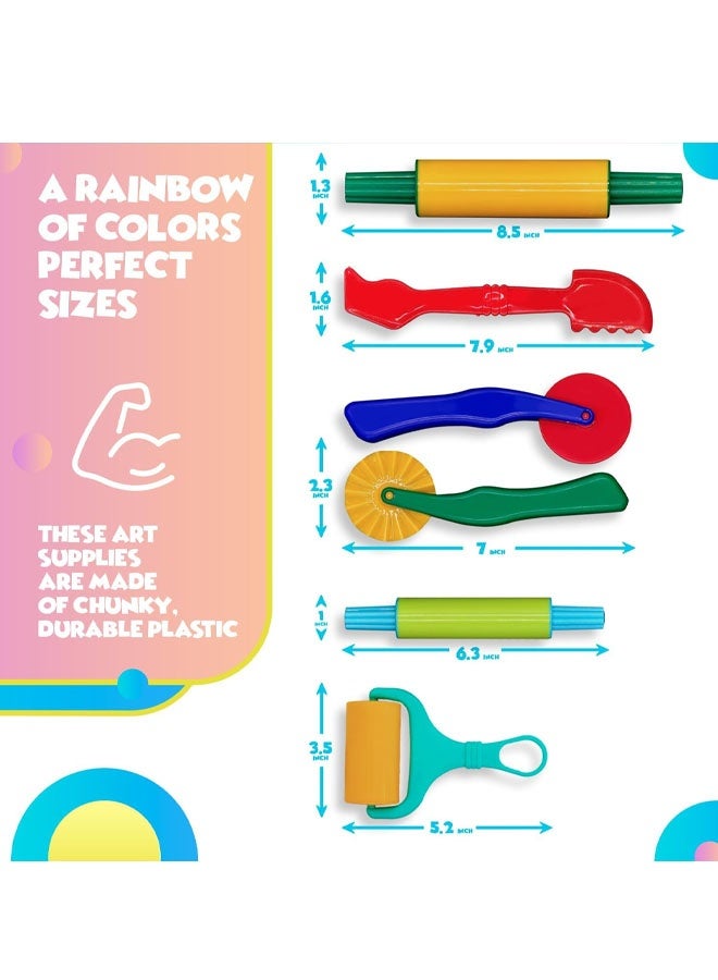 Clay and Play Dough Tools Six Piece Set - Ages 3 & Up  (6pcs) - Image 2