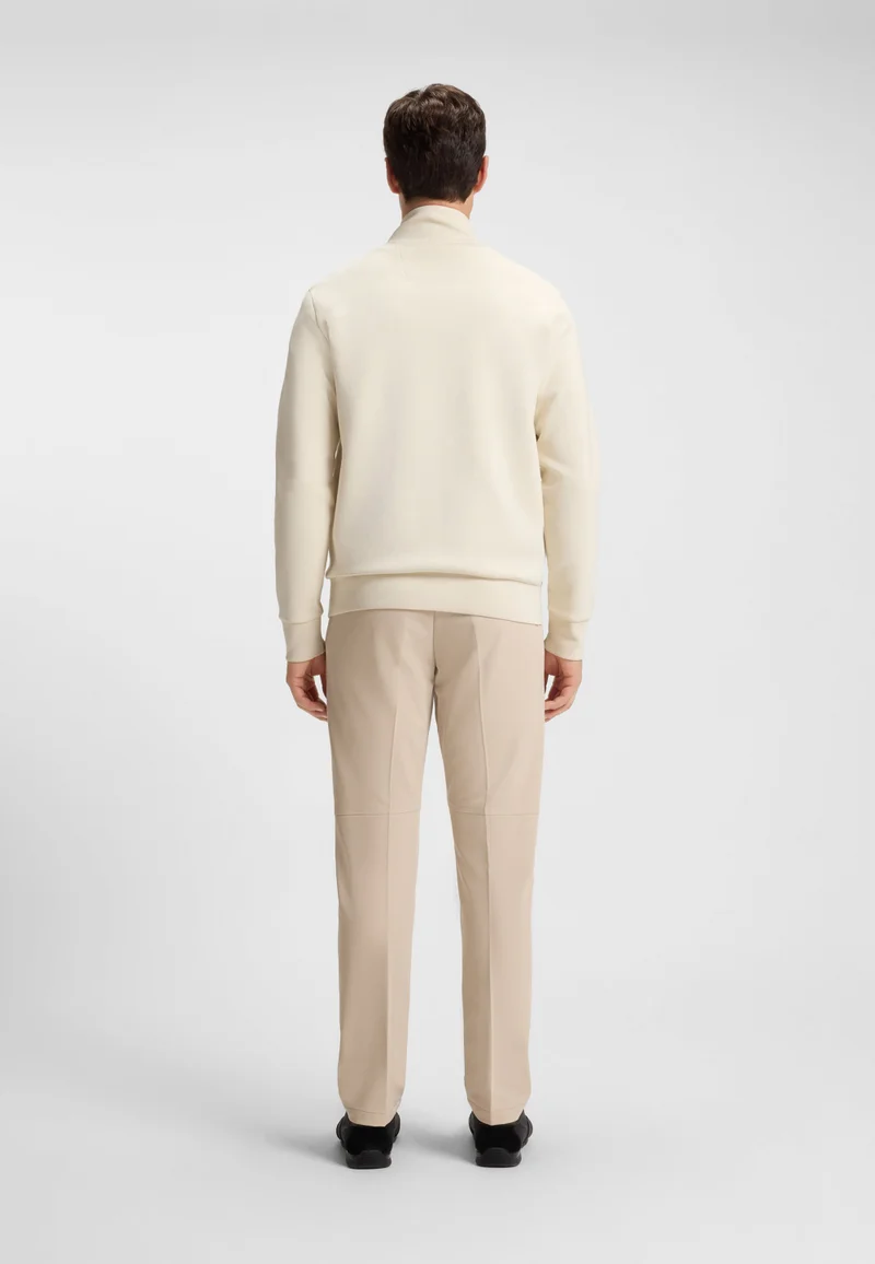 بوس سترة قطنية مطاطية بسحاب وطبعة شعار